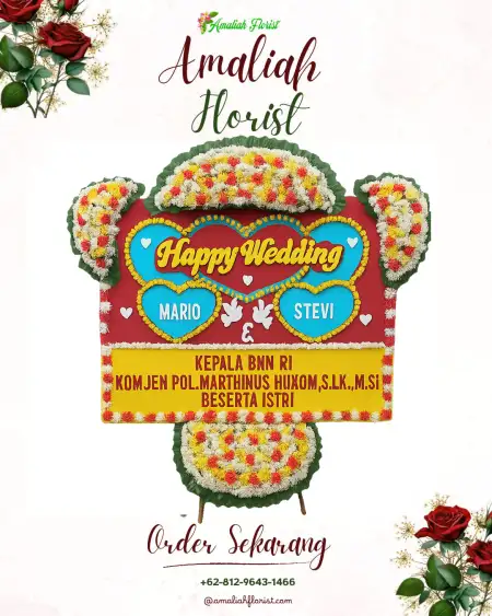 Papan Bunga Pernikahan Trijaya